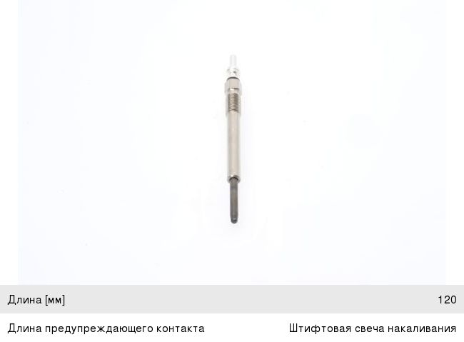 Свеча накаливания FORD Ka OPEL Astra H, Meriva SUZUKI Swift BOSCH