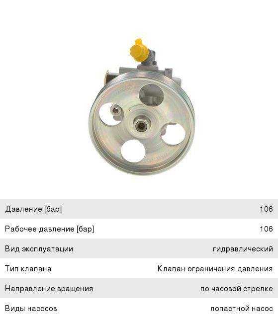 Насос гидроусилителя PEUGEOT Partner CITROEN Berlingo (08-) BOSCH