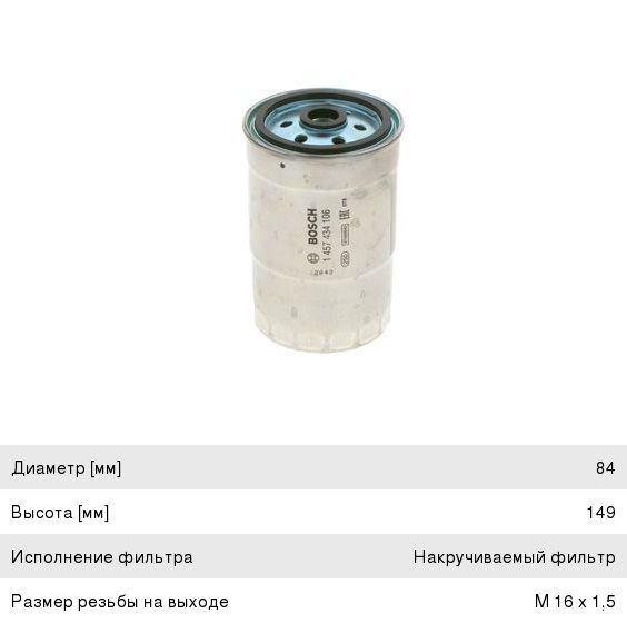 Фильтр топливный УАЗ тонкой отчистки ЗМЗ-514 (гайка) BOSCH