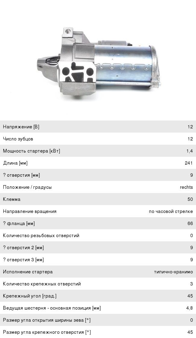 Стартер BMW 3 (E90, F30), 5 (E61, F10), X7 (E70, F15) BOSCH