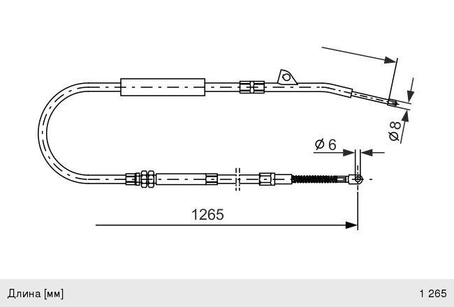 Трос стояночного тормоза BMW 7 (E38) (94-01) BOSCH