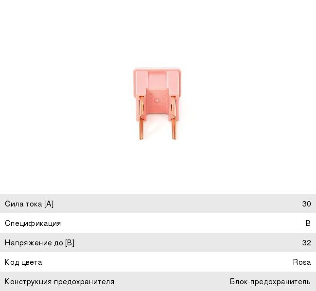 Предохранитель 30A картриджного типа (B-Type) BOSCH