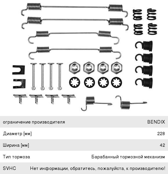 Изображение 1, SFK218 Ремкомплект PEUGEOT 306, 405 колодок тормозных задних TRW