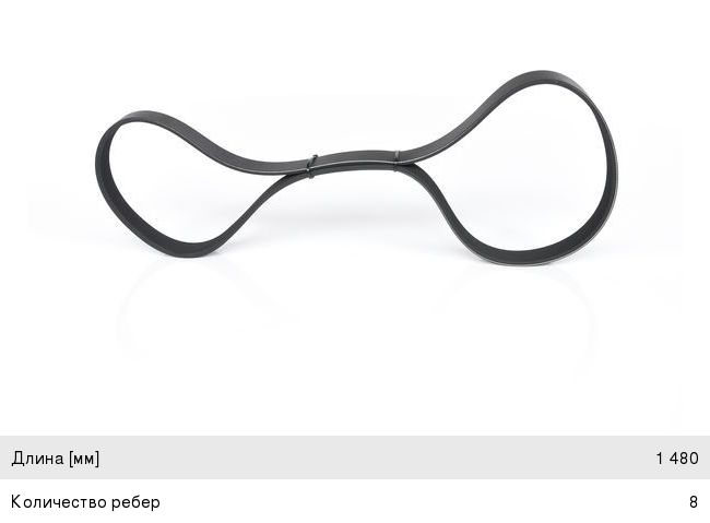 Ремень приводной поликлиновой 8PK1480 BOSCH