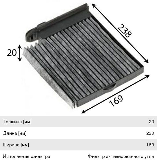 Изображение 1, AC2509C Фильтр воздушный салона NISSAN Tiida (05-11) JS ASAKASHI