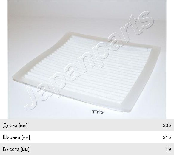 Изображение 1, FAA-TY5 Фильтр воздушный салона TOYOTA IS200 JAPANPARTS