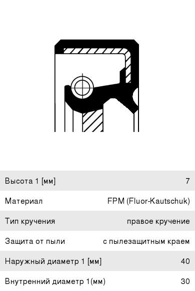 Сальник распредвала ROVER 200 (95-99) передний CORTECO