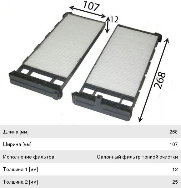 Изображение 1, AC203SET Фильтр воздушный салона INFINITI Q45 (96-01) JS ASAKASHI