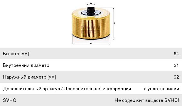 Изображение 1, HU10002Z Фильтр масляный MERCEDES Citan (12-) MANN