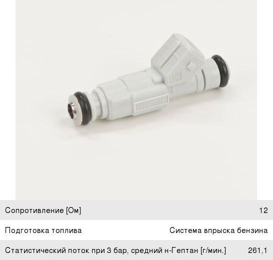 Форсунка CHEVROLET топливная BOSCH