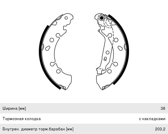 Колодки тормозные TOYOTA Yaris (05-11) задние барабанные (4шт.) BOSCH