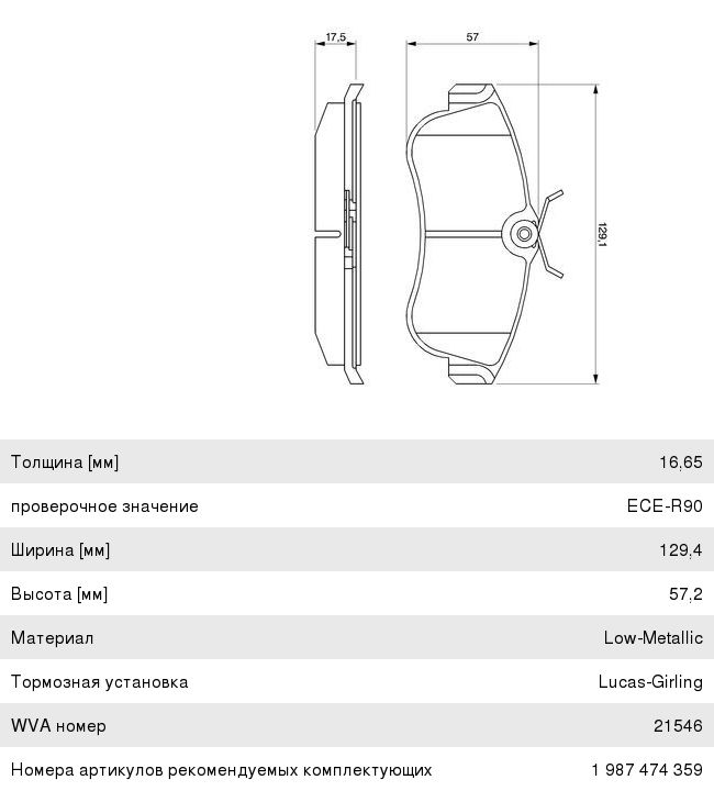 Колодки тормозные NISSAN Almera N16E (00-), Primera P11E (93-03) передние (4шт.) BOSCH