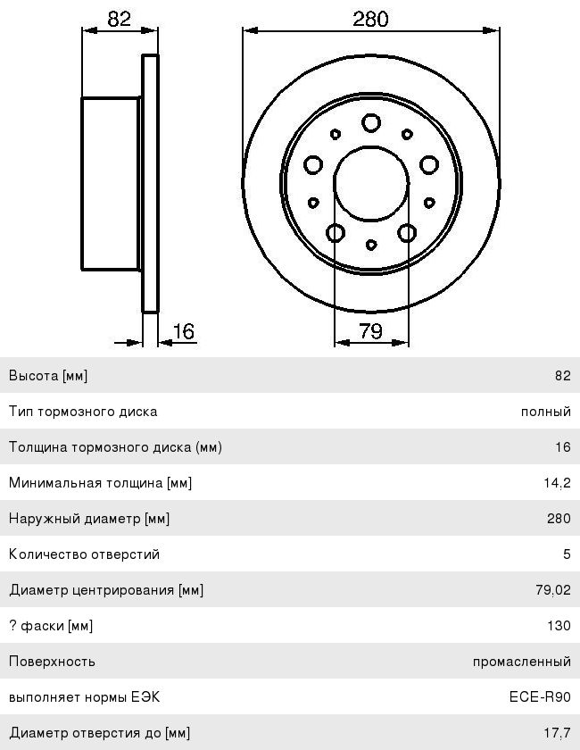Диск тормозной PEUGEOT Boxer (02-) CITROEN Jumper (02-) FIAT Ducato (02-) задний (1шт.) BOSCH