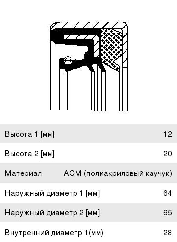 Сальник LAND ROVER Freelander (06-14) дифференциала CORTECO