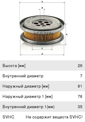 Изображение 1, H85 Фильтр масляный MERCEDES Sprinter (W904) ГУРа MANN