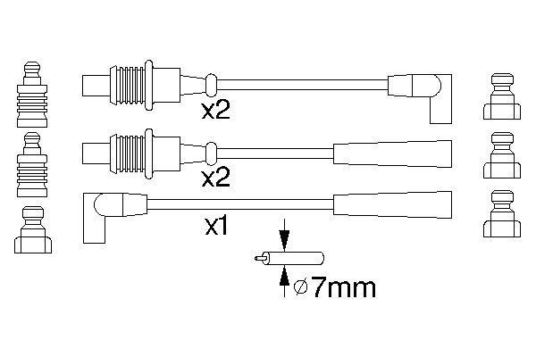 Провод высоковольтный PEUGEOT 205, 309, 405 CITROEN BX комплект BOSCH
