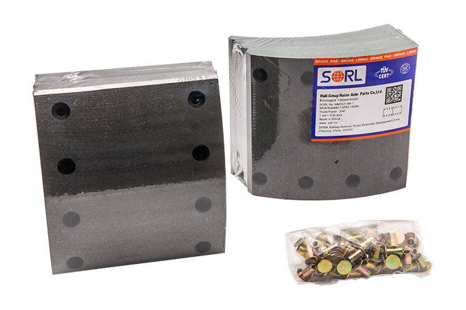 Изображение 1, HM5621AB Накладка тормозная, к-т 8шт+заклепки 64шт 420x180 STD SAF (19283) SORL