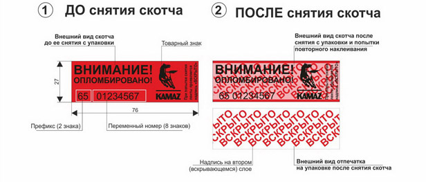 Индикаторный пломбировочный скотч